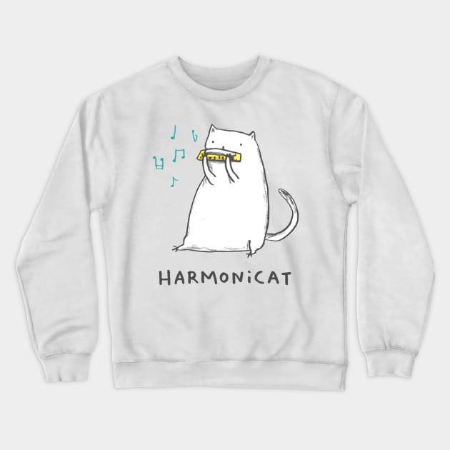 Harmonicat Crewneck Sweatshirt by Sophie Corrigan